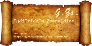 Gyárfás Zseraldina névjegykártya